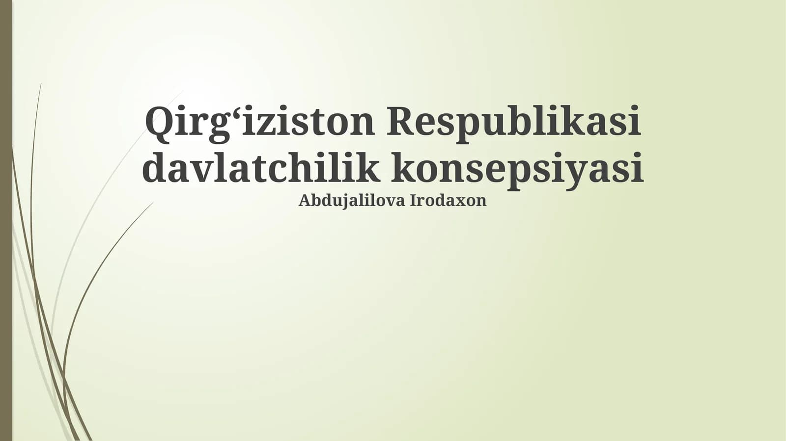 Qirgʻiziston Respublikasi davlatchilik konsepsiyasi