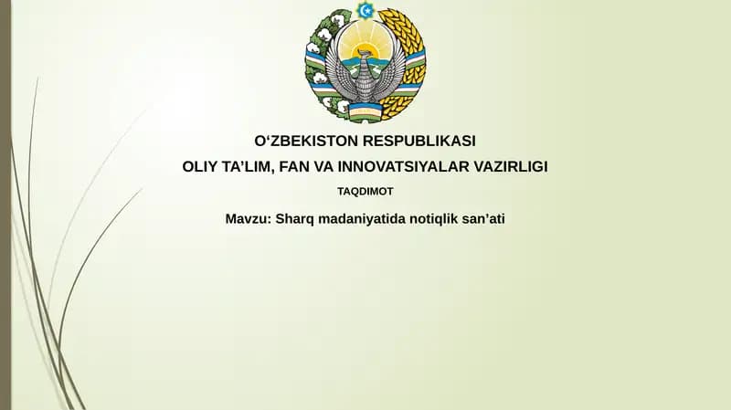 Sharq madaniyatida notiqlik san'ati