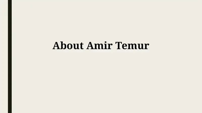 Amir Temur Haqida