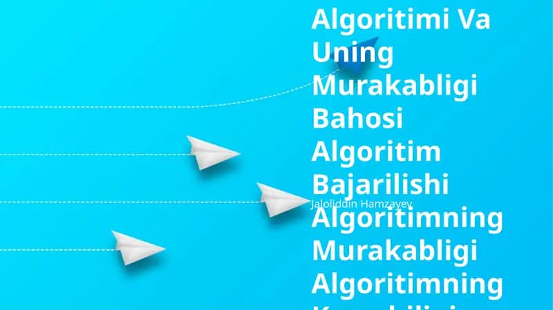 Insertion Sort Algoritimi Va Uning Murakabligi Bahosi