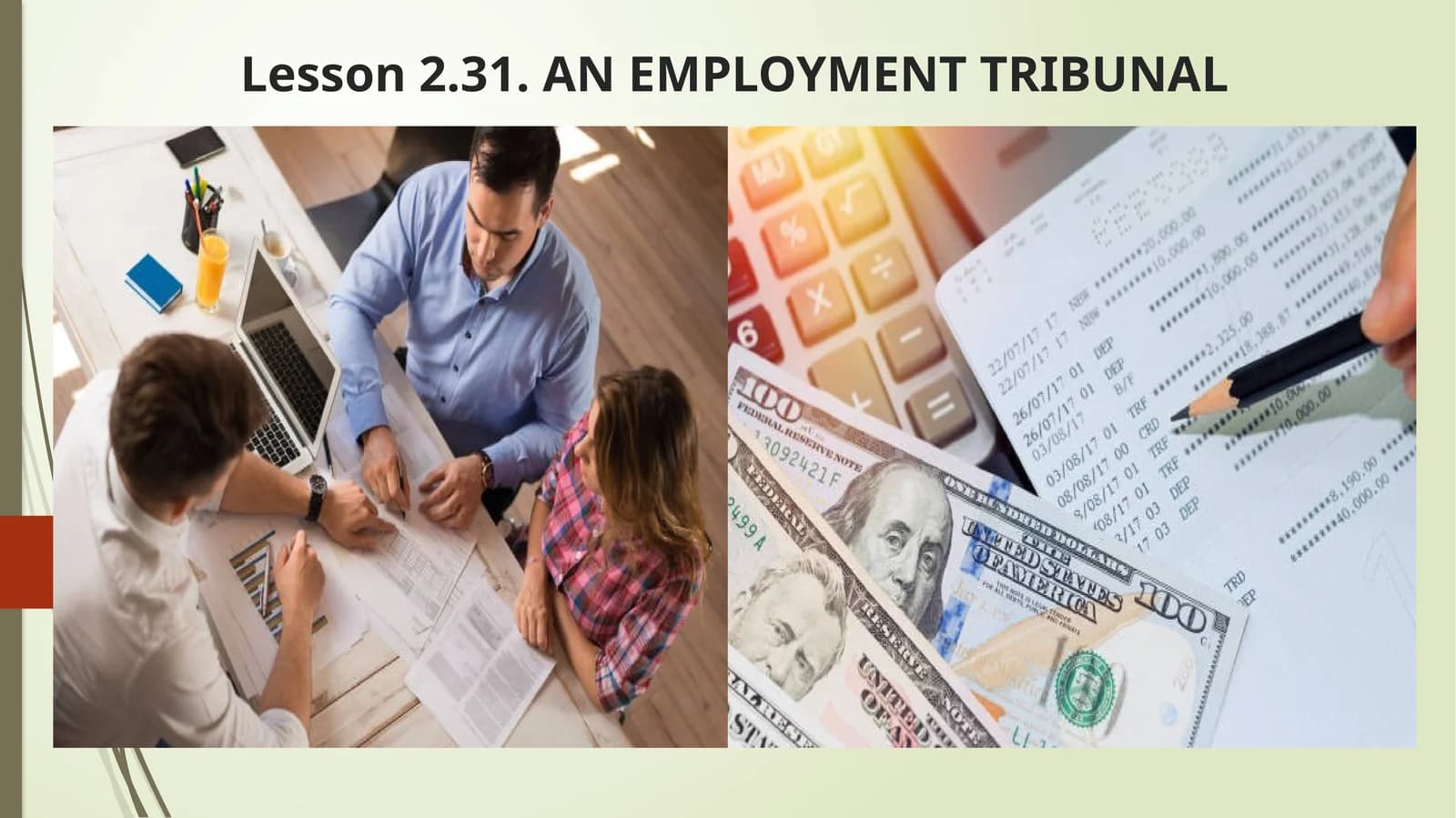 AN EMPLOYMENT TRIBUNAL