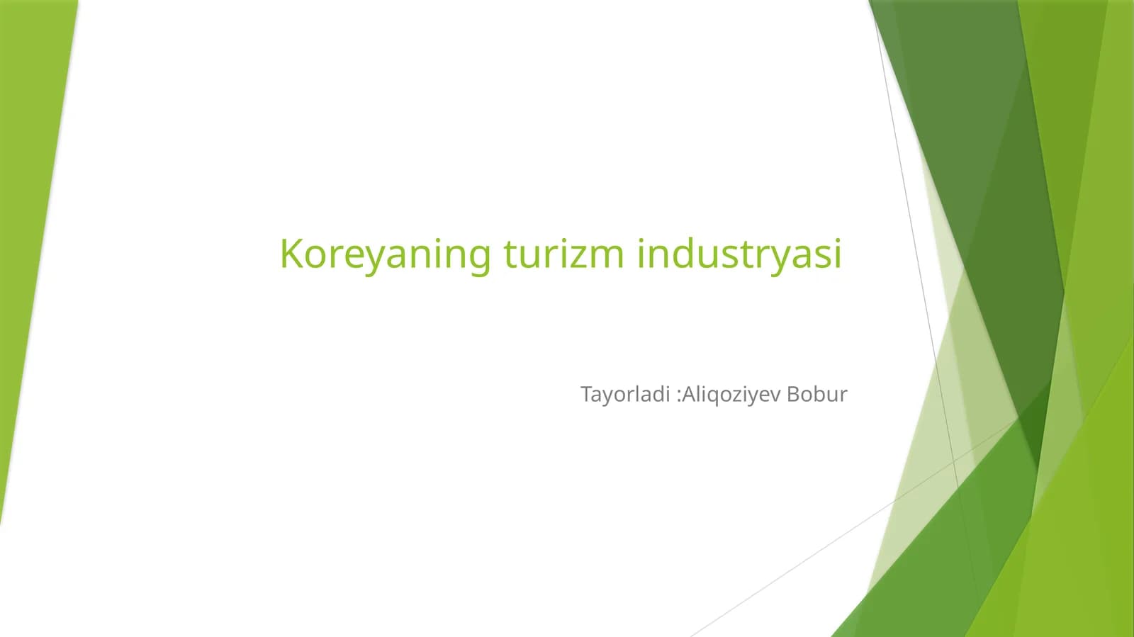 Koreyaning turizm industryasi