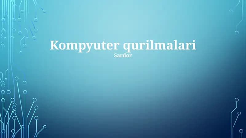 Kompyuter Qurilmalari