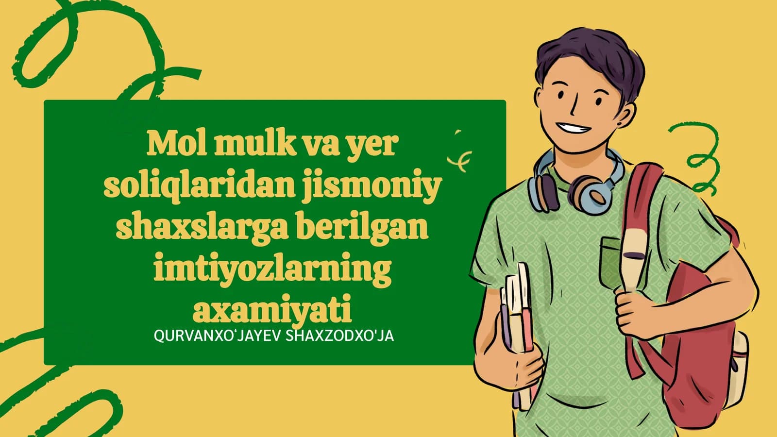 Mol mulk va yer soliqlaridan jismoniy shaxslarga berilgan imtiyozlarning axamiyati
