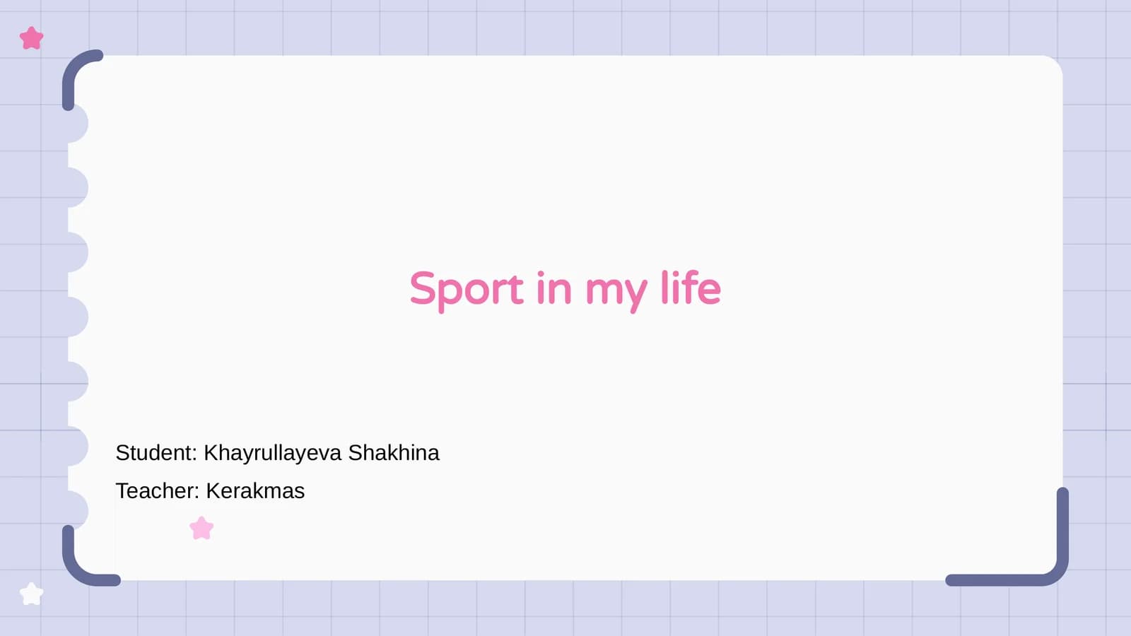 Sport in my life