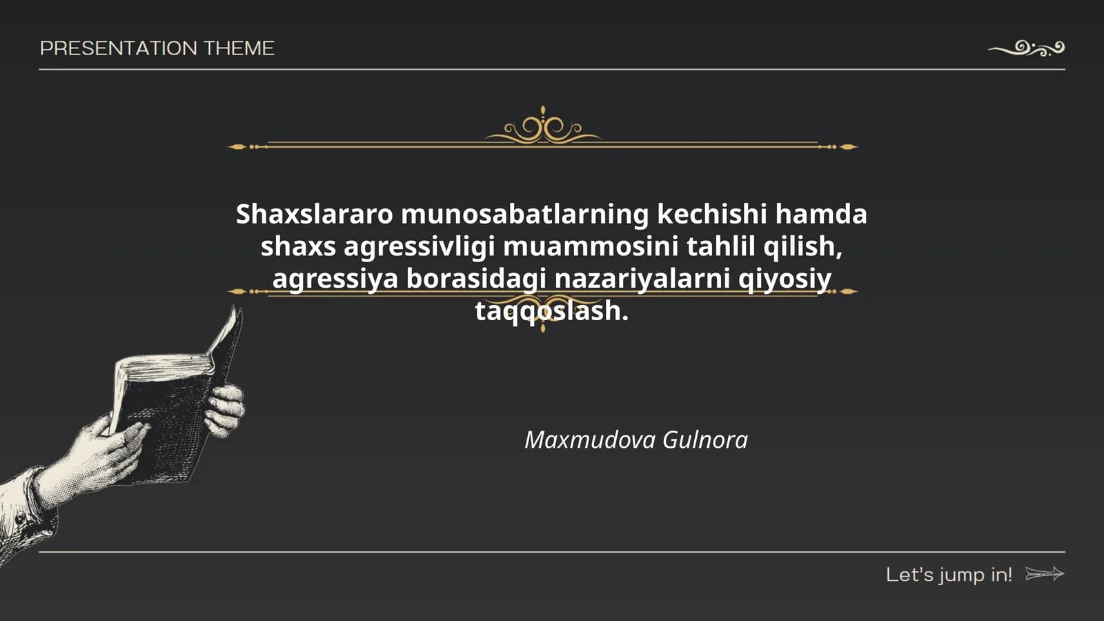 Shaxslararo munosabatlar