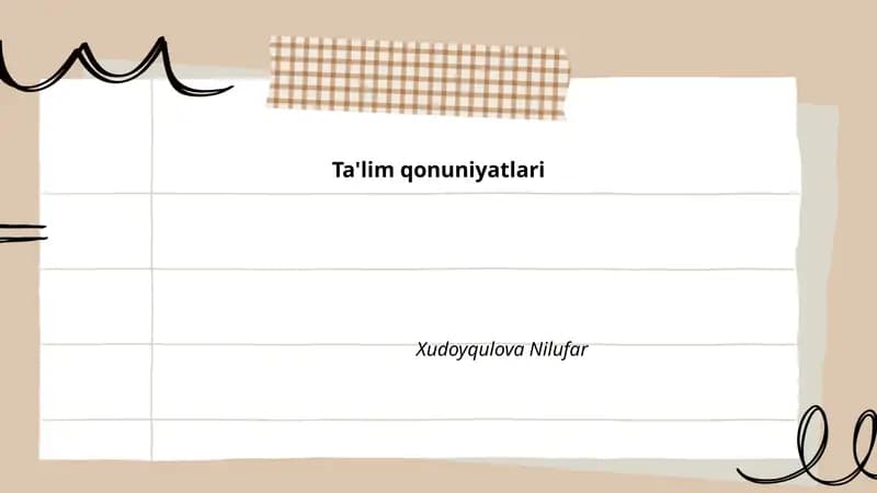 Ta'lim qonuniyatlari