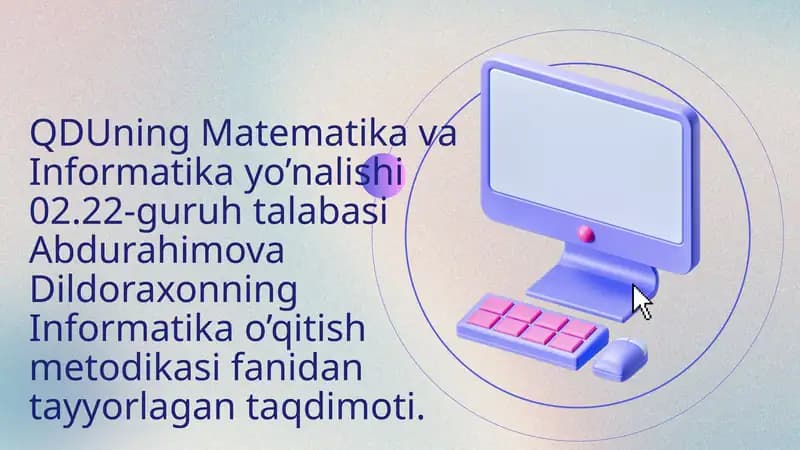 O’qitishning didaktik tamoyillarini yaratish g’oyalari.