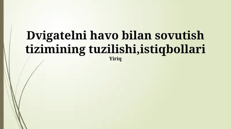 Sovutish tizimi