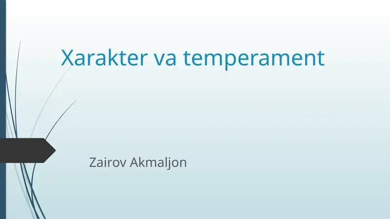 Xaraktervatemperament