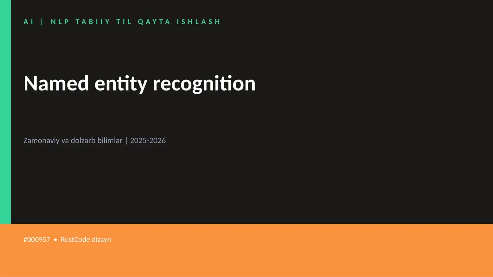 Named entity recognition