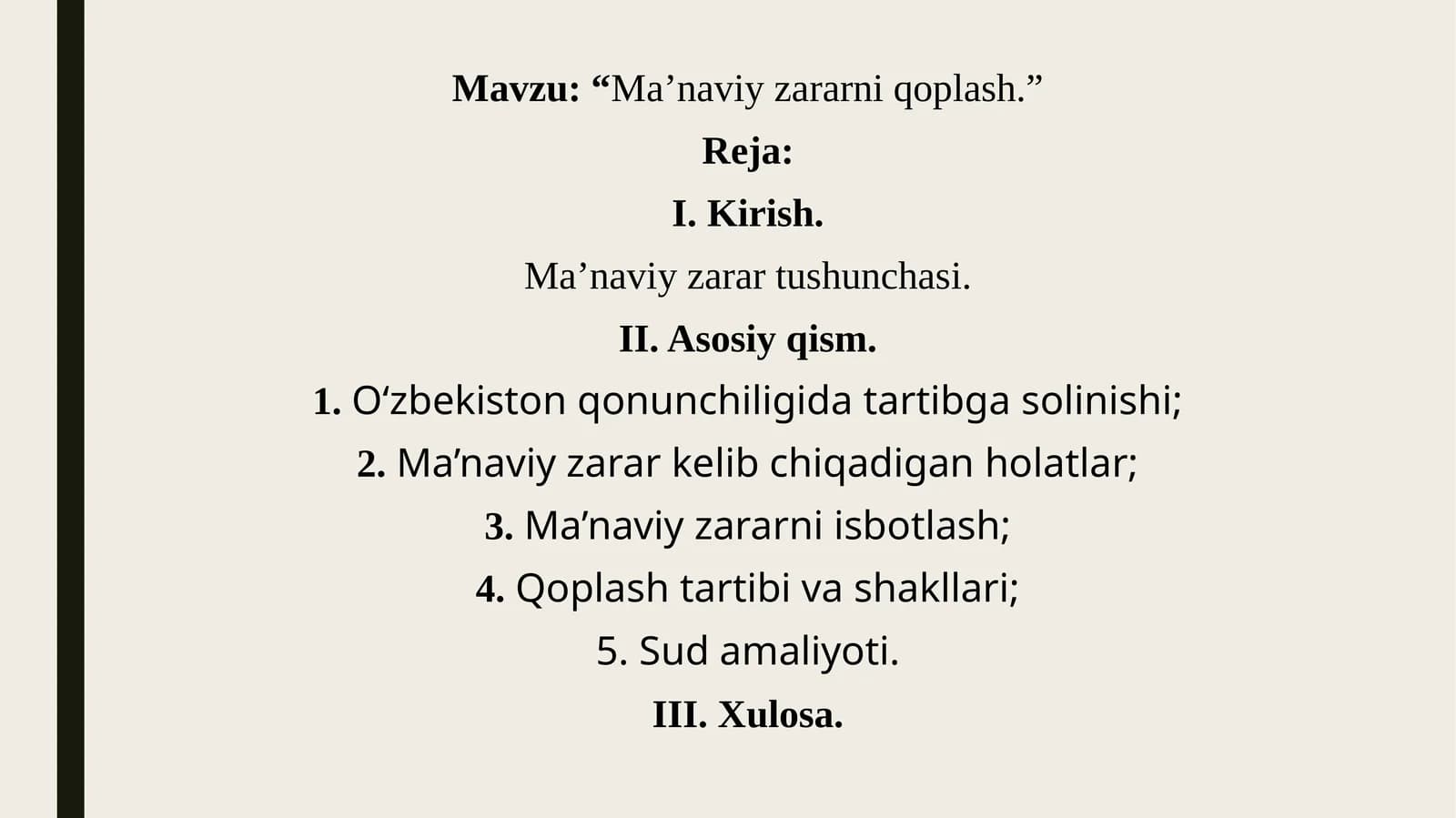 Ma’naviy zararni qoplash