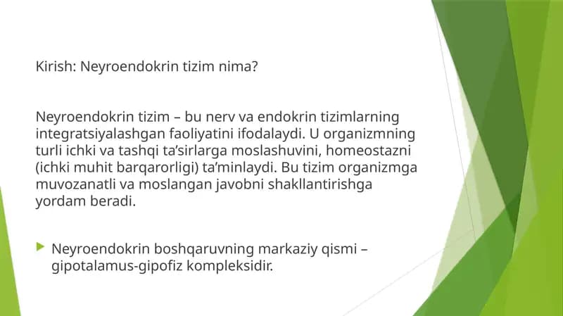 Nerv va endokrin tizim