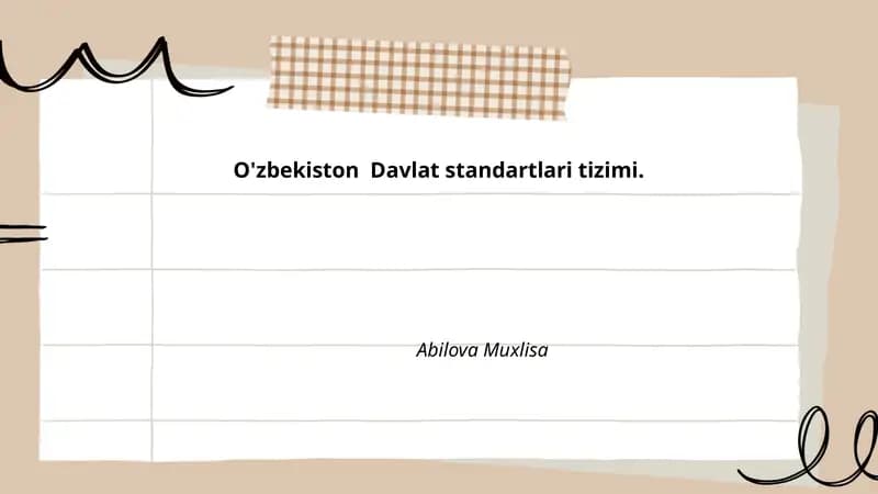 O'zbekiston Davlat standartlari tizimi