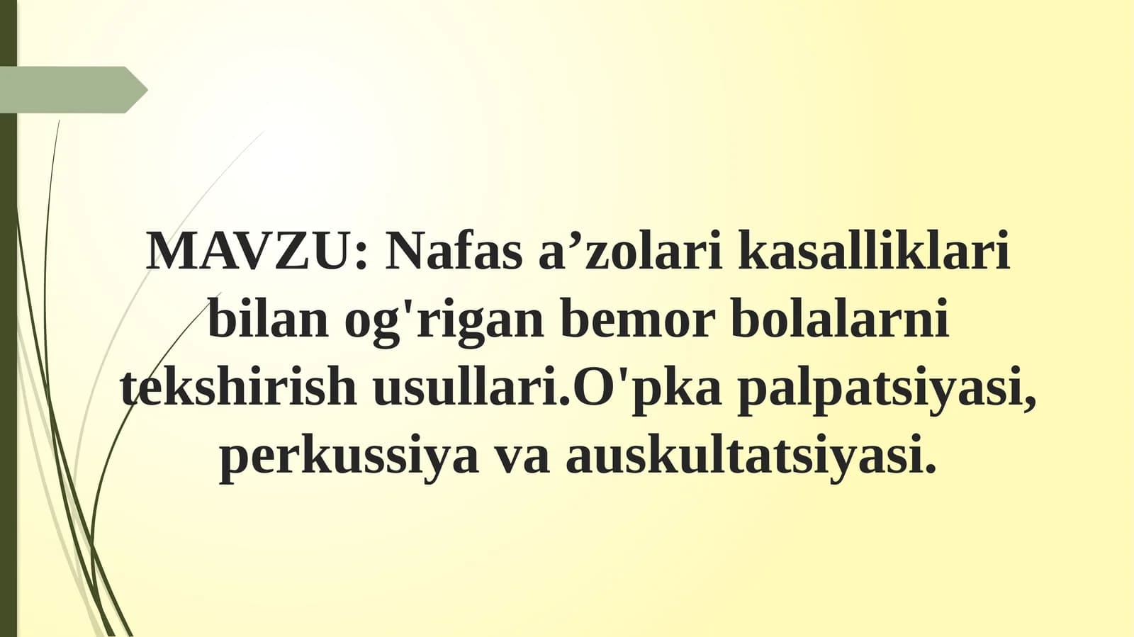 Bolalarda Nafas Olish Tizimining Anatomo-Fiziologik Xususiyatları