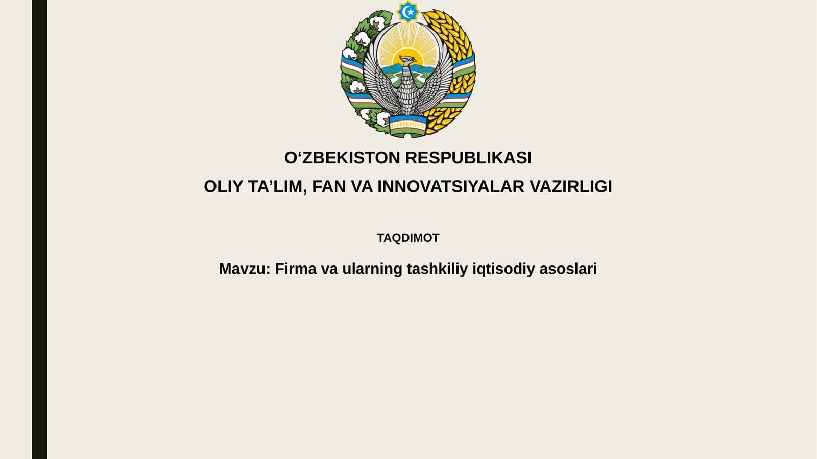 Firmavaularning tashkiliy iqtisodiyasoslari