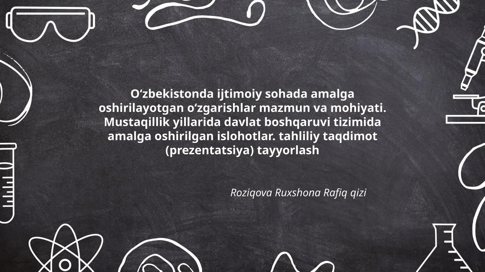 Tahliliy Taqdimot (Prezentatsiya) Tayyorlash