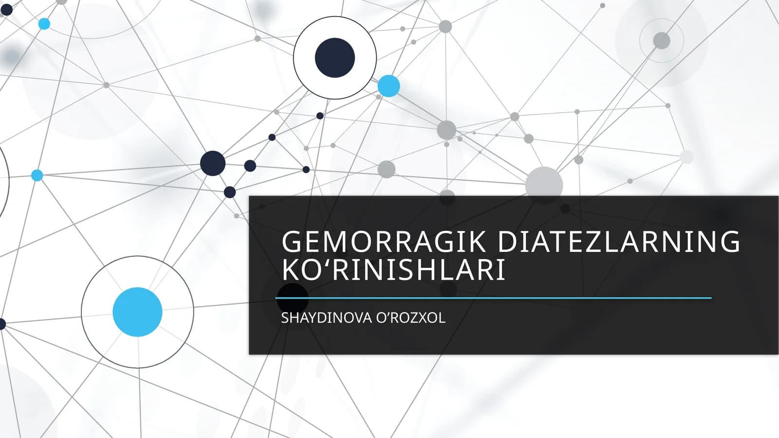 Gemorragik diatezlarning ko‘rinishlari