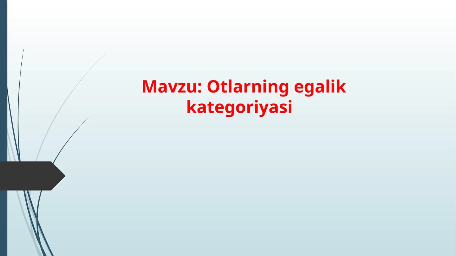 Otlarning egalik kategoriyasi