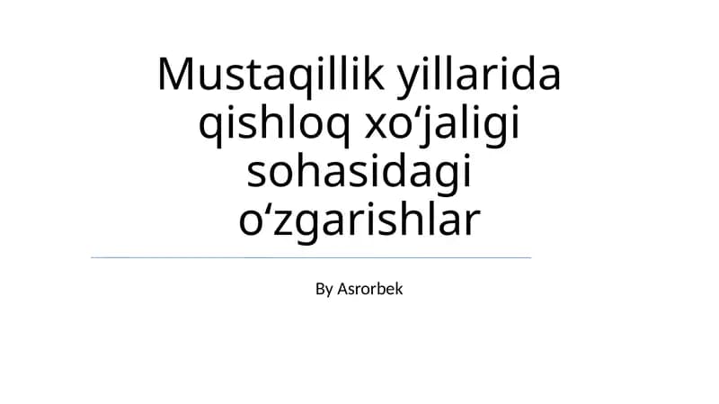 Zamonaviy Texnologiyalar va Innovatsiyalar