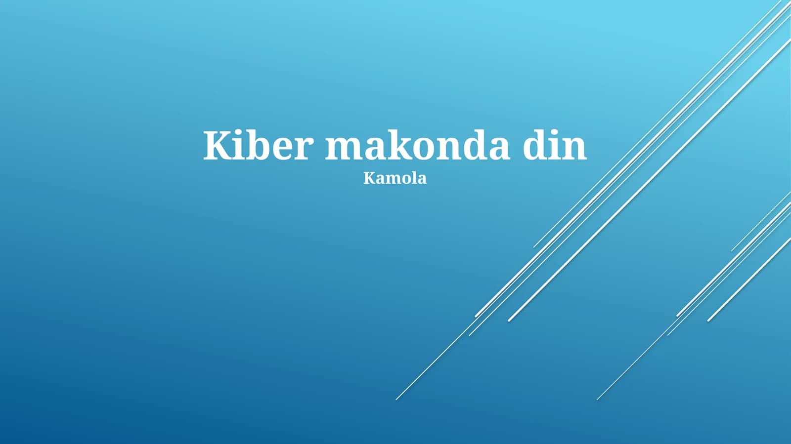 Kiber makonda din
