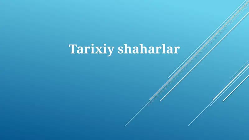 Tarixiyshaharlar