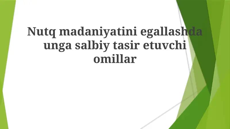 Nutq madaniyati o'quv vositalaridagi ijtimoiy-iqtisodiy tafovutlar