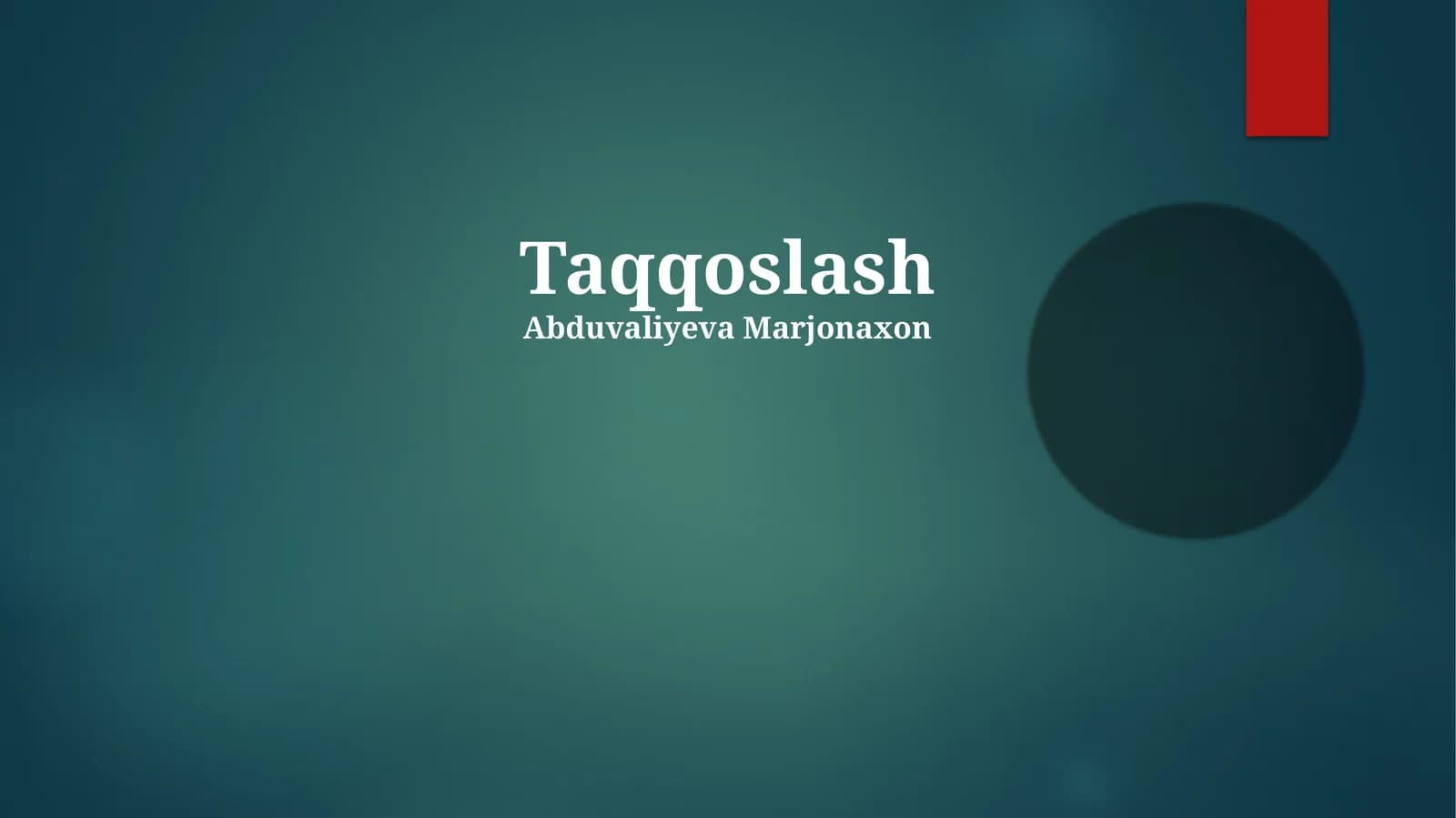 Taqqoslash
