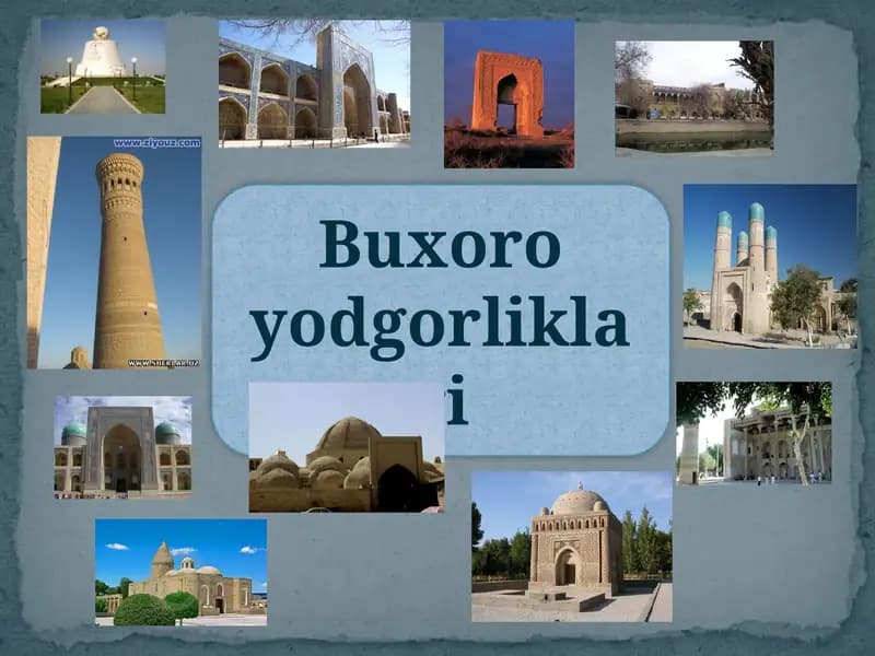 Buxoro yodgorliklari