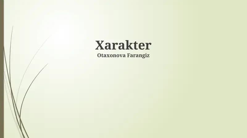 Xarakter