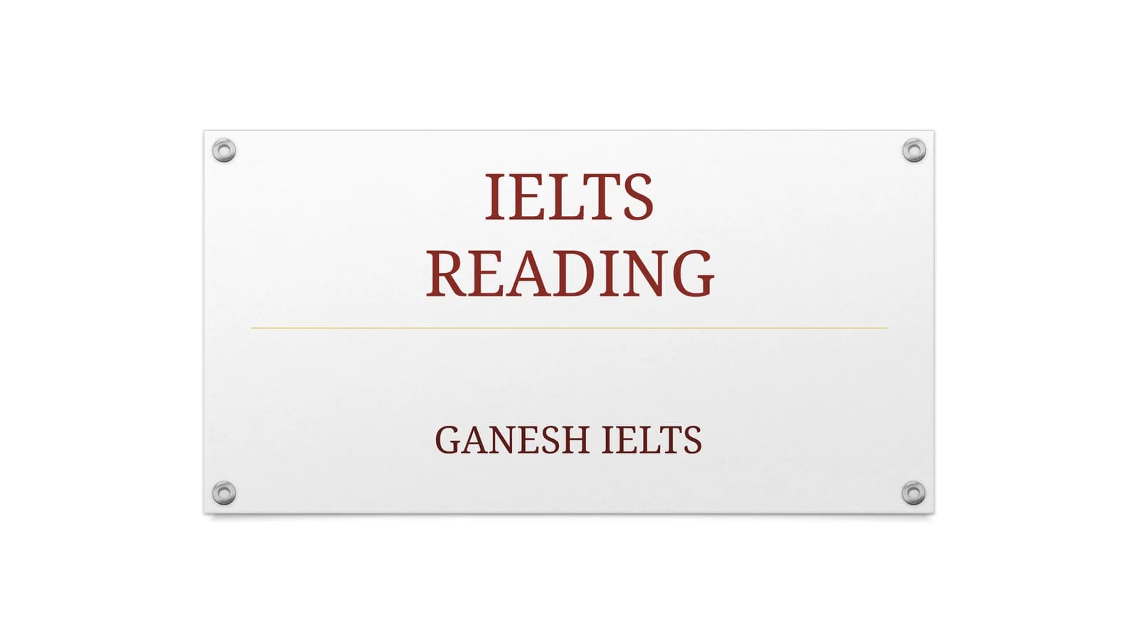 INGLIZ TILI IELTS READING