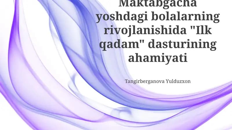 Birinchi qadam dasturi