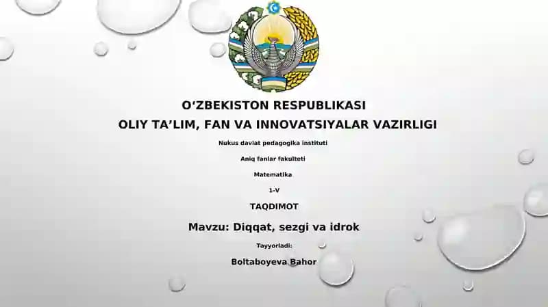 Diqqat, sezgi va idrok