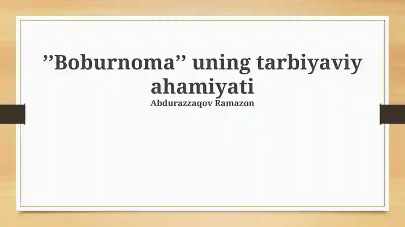 Boburnoma