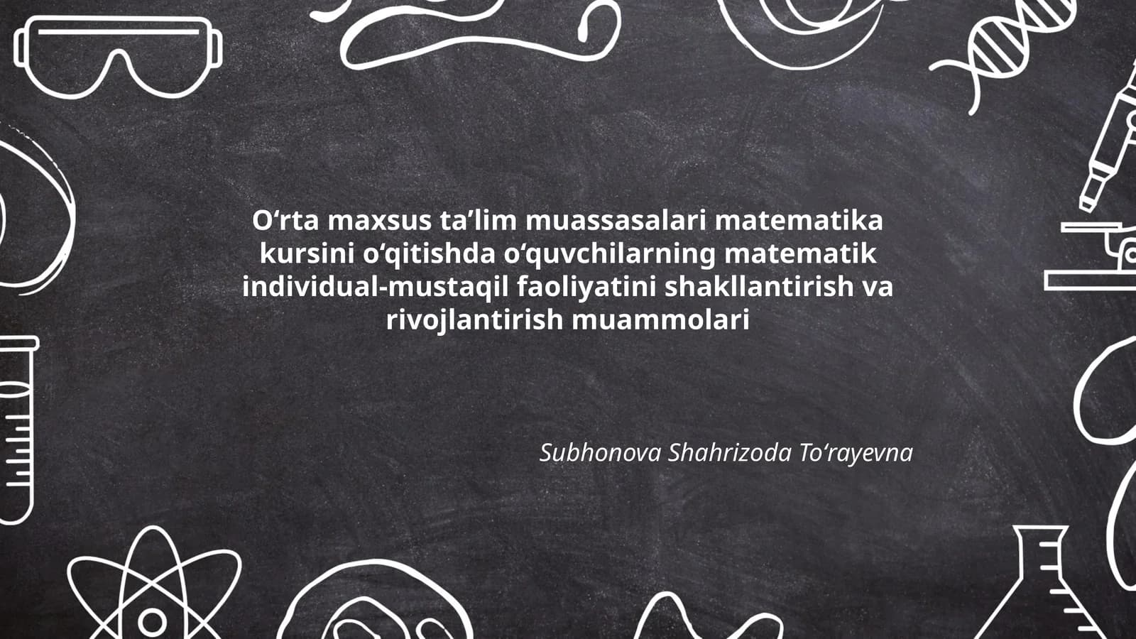 O‘rta maxsus ta’lim muassasalari matematika kursi