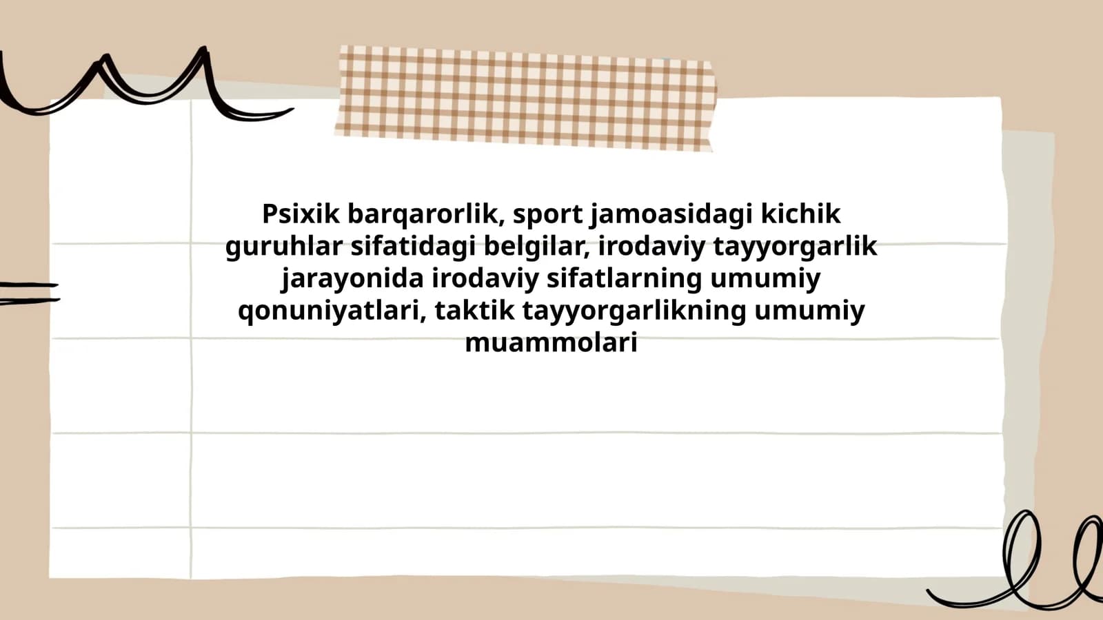 Irodaviy tayyorgarlik jarayonida irodaviy sifatlarning umumiy qonuniyatlari