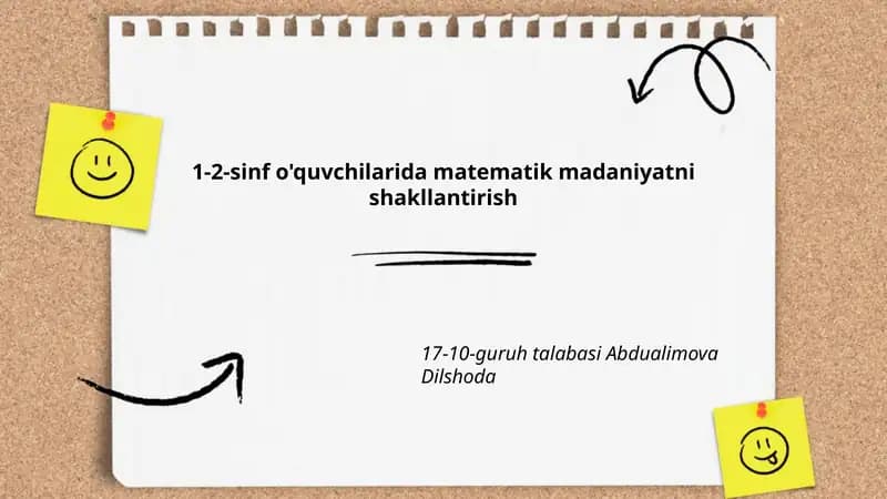 Matematik madaniyatni shakllantirish