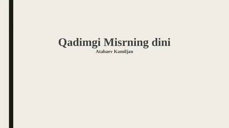 Qadimgi Misrning dini