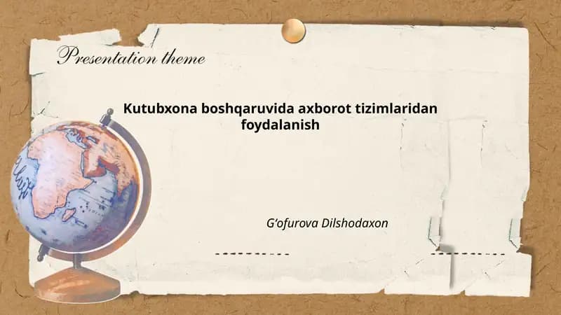 Kutubxona avtomatlashtirish tizimlari (KAT)