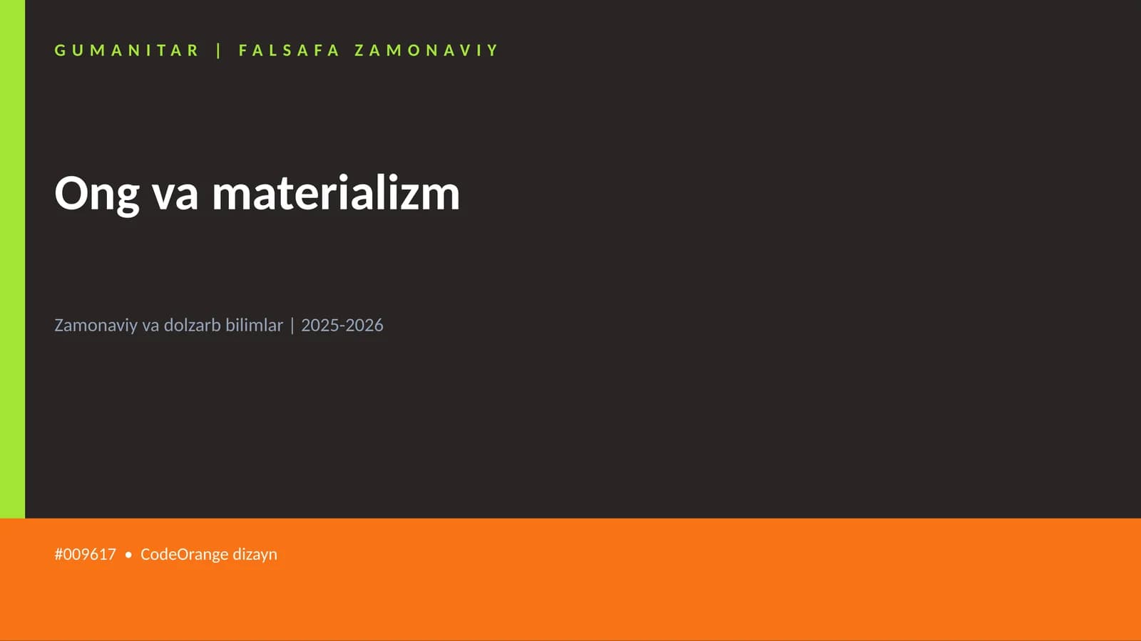 Ong va materializm