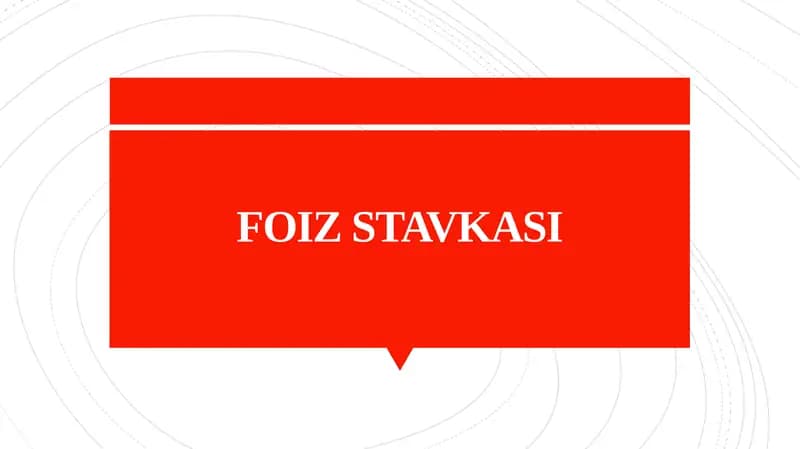 FOIZ STAVKASI
