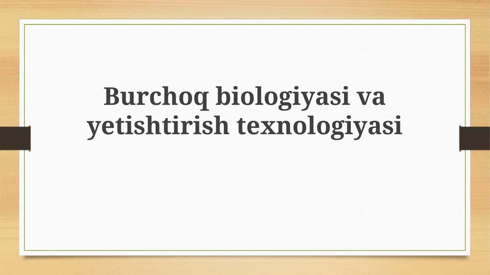 Grechka biologiyasi va yetishtirish texnologiyasi