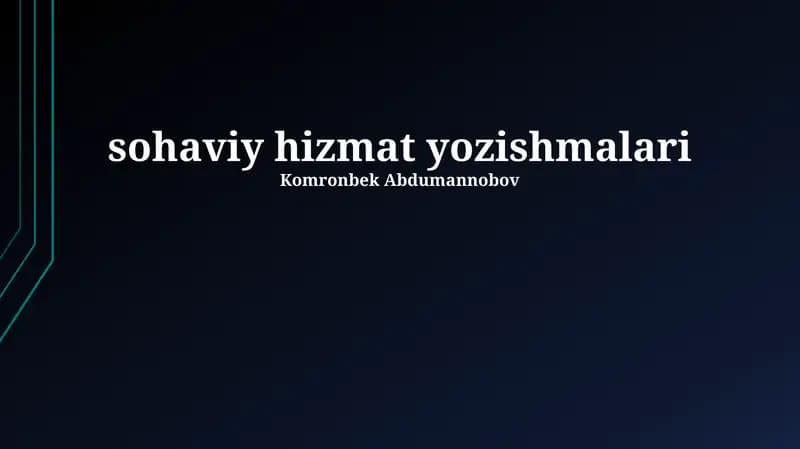 Maxfiy xizmat yozishmalari