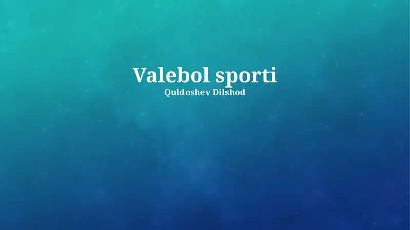 Voleybol: Tarix, Qoidalar va Asosiy Texnikalar