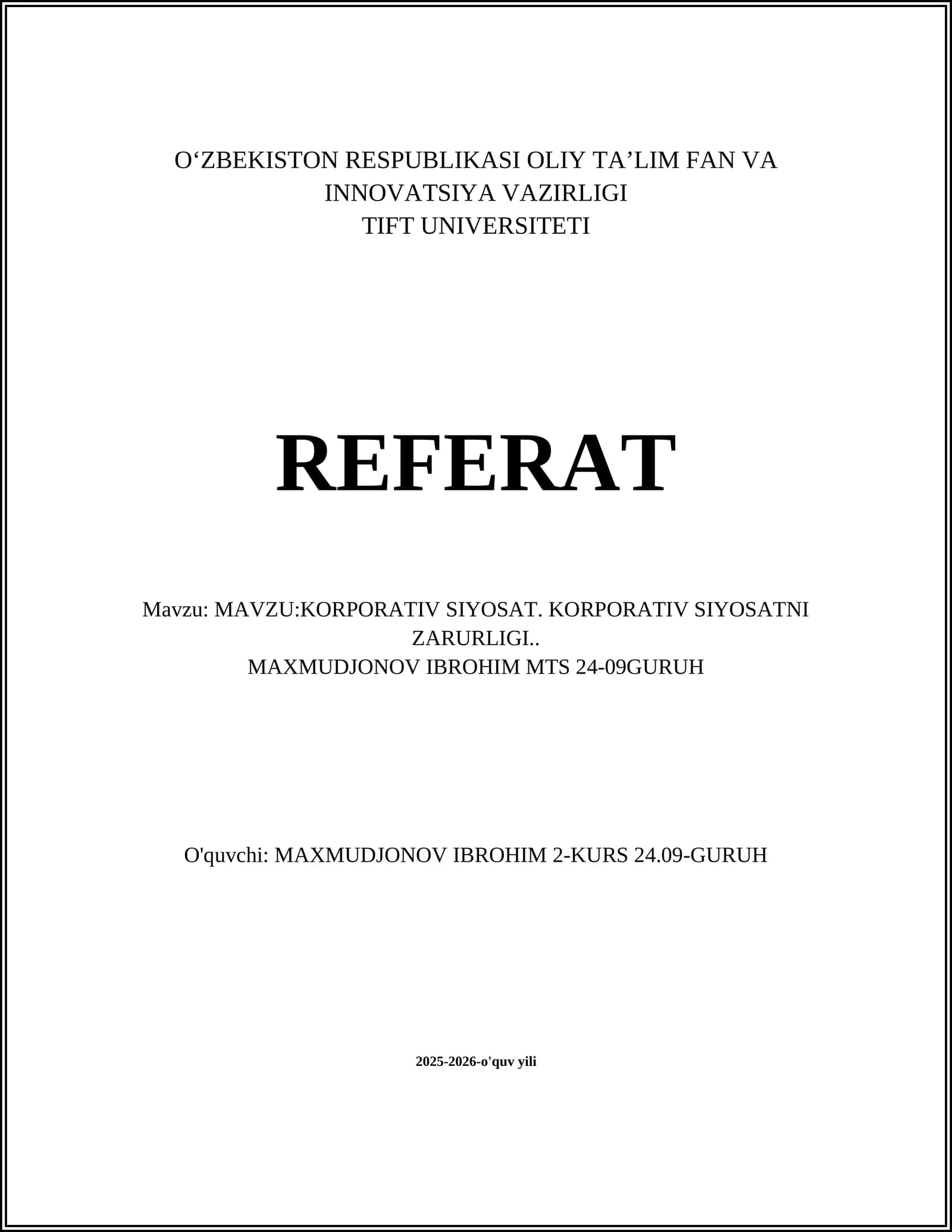 Korporativ siyosat