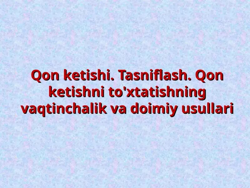Qon ketishi
