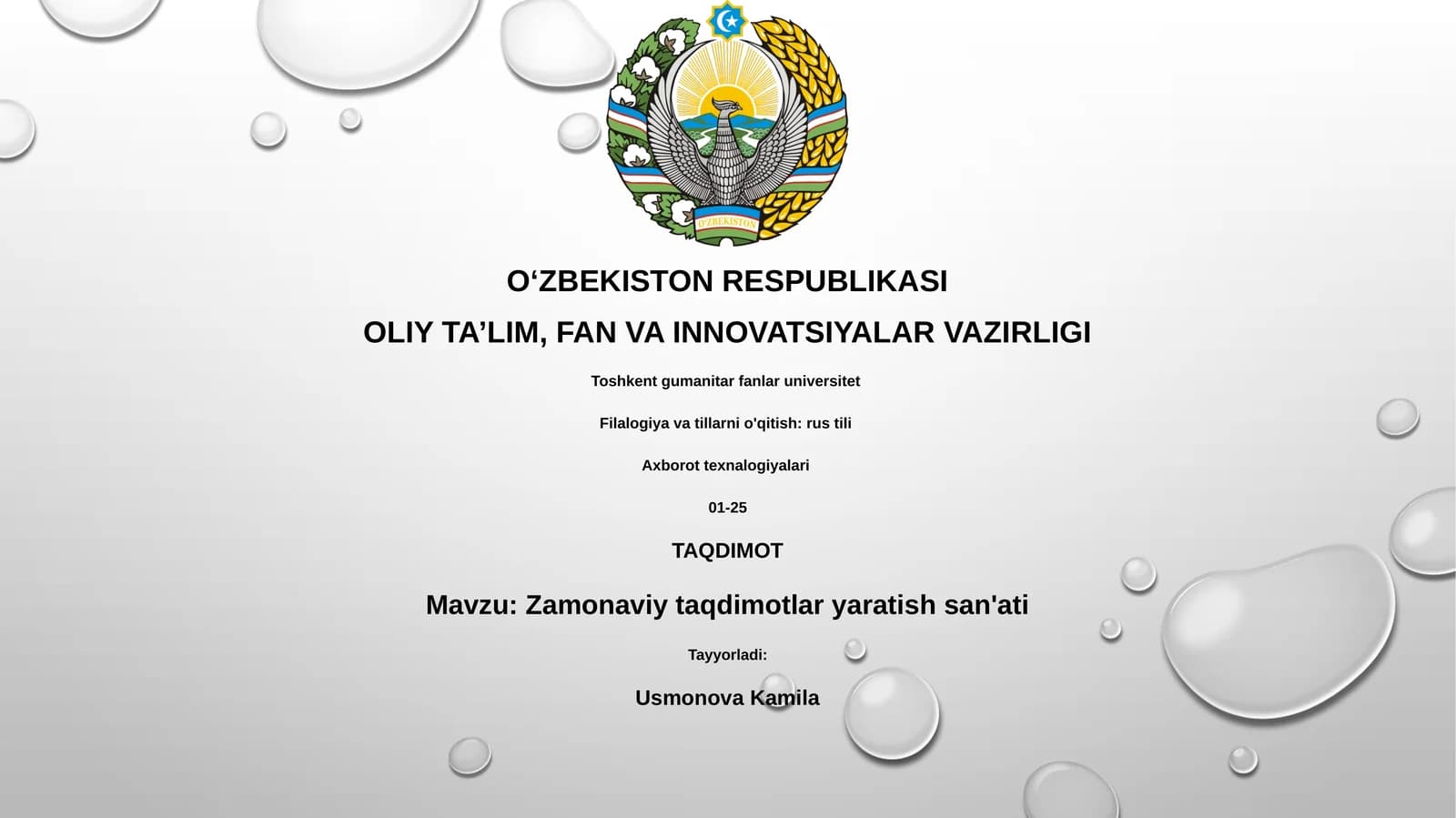 Zamonaviy taqdimotlar yaratish san'ati