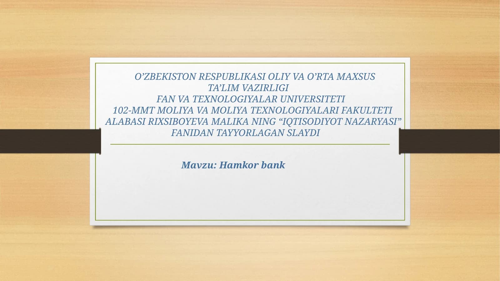 Hamkorbank