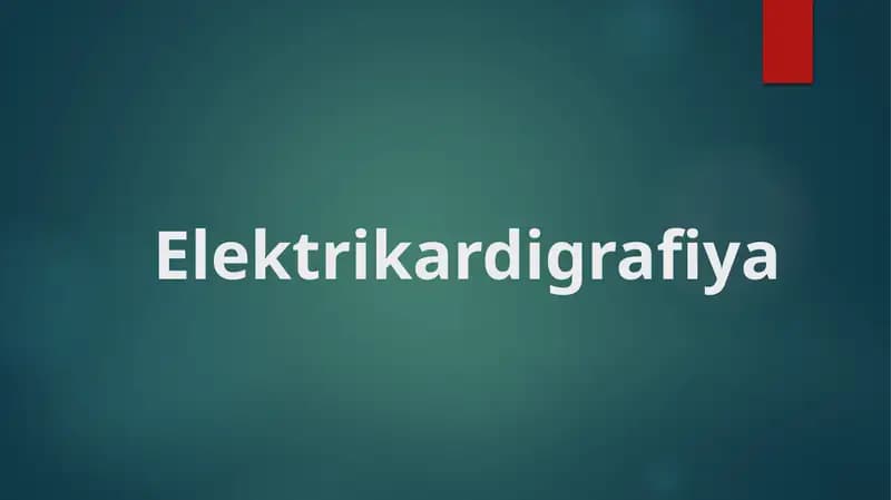 Elektrokardiyografiya