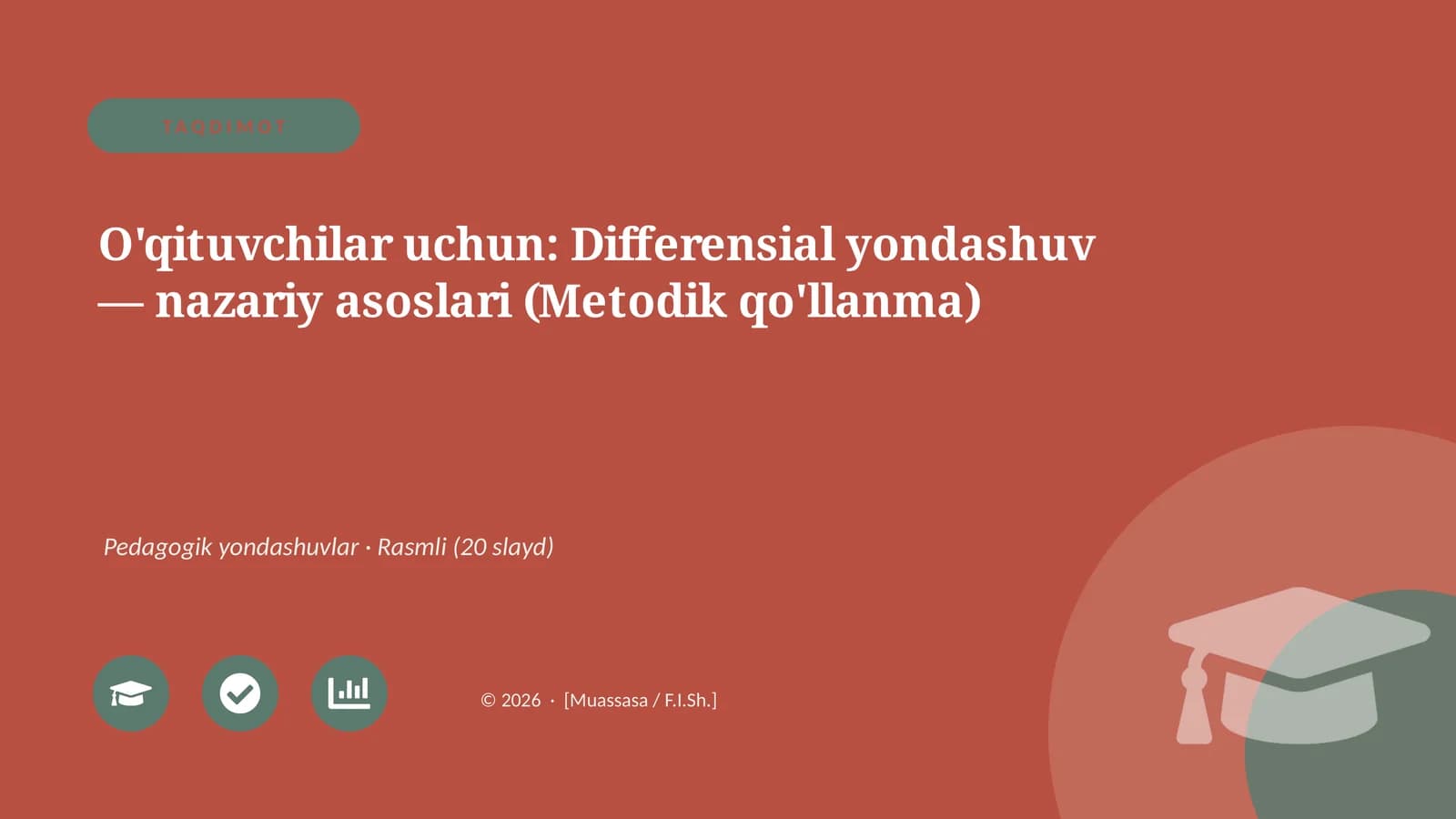 Differensial yondashuv — nazariy asoslari (Metodik qo'llanma)